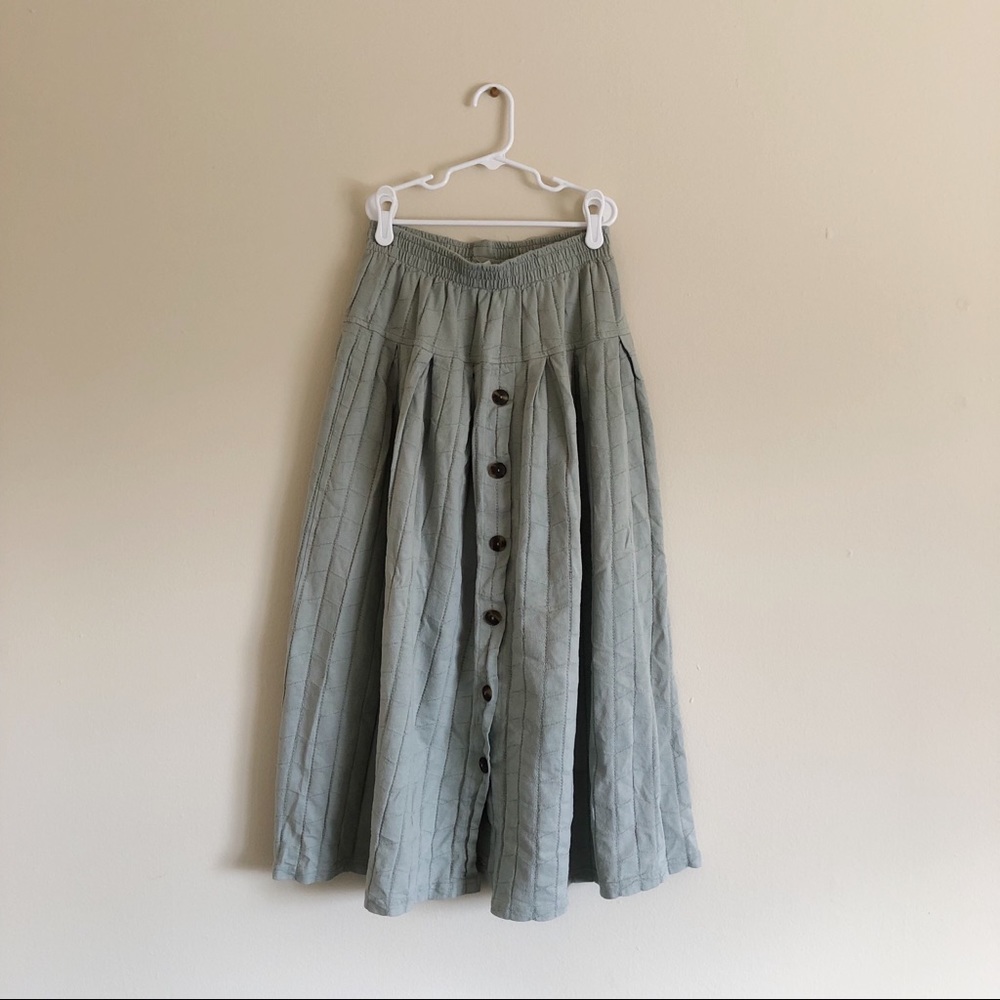 Tea Green Long Skirt
